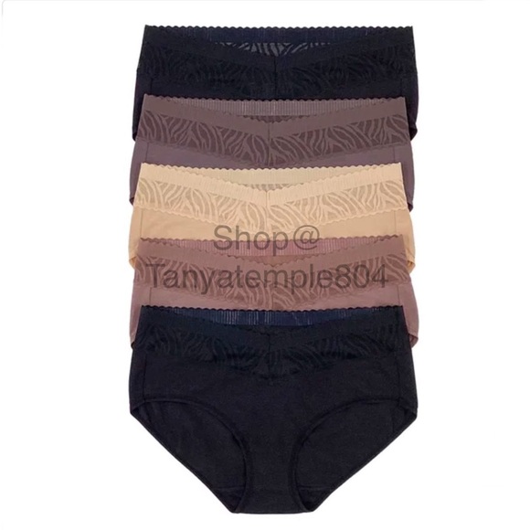 Felina Ladies'Telina Stay in Place Hipster - 5 Pack, Size L Pink Pack - Picture 1 of 11